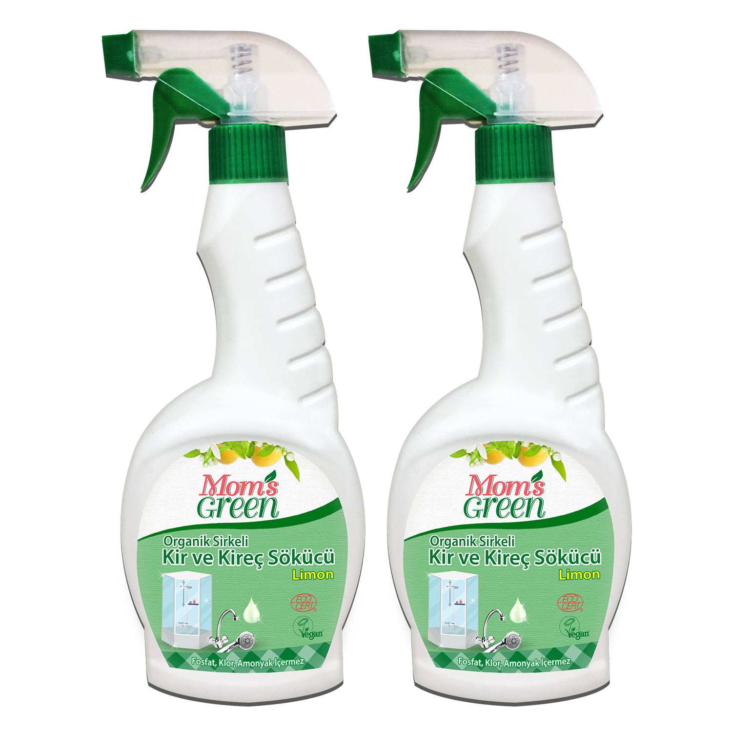 2'li Set Organik Sirkeli Kir Kireç Sökücü Limon ECO 750 ml ve Yedek Ürün