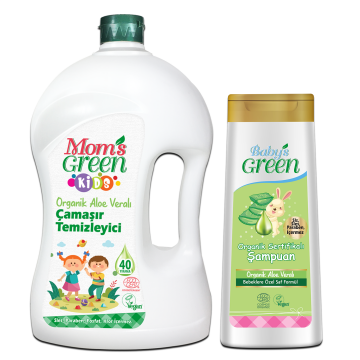 2'li Set Çocuk Organik Çamaşır Temizleyici 1500 ml ve Organik Bebek Şampuanı 400 ml