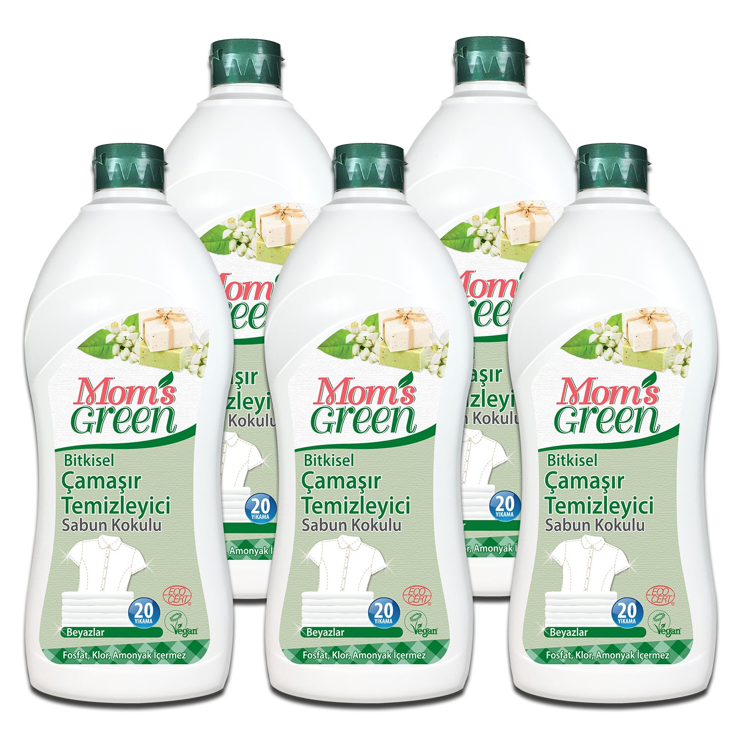 Sabun Kokulu Bitkisel Çamaşır Temizleyici 750 ml x 5 Adet