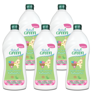 5'li Set Organik Aloeveralı Bebek Çamaşır Yumuşatıcı (750 ml x 5 Adet)