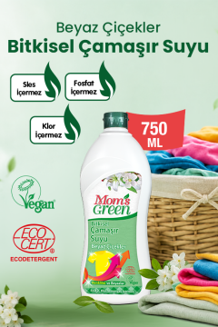 5'li Set Beyaz Çiçekler Bitkisel Çamaşır Suyu (750 ml x 5 Adet )