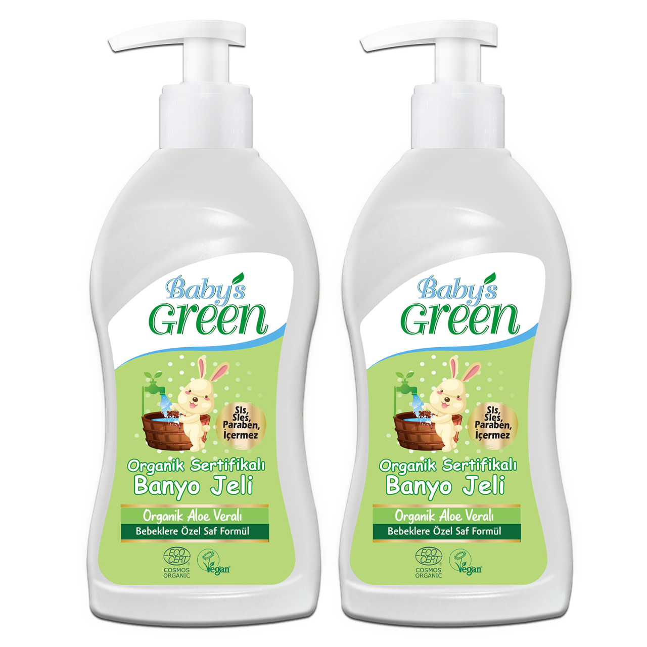 2'li Set Organik Aloeveralı Bebek Banyo Jeli (500ml x 2 Adet)