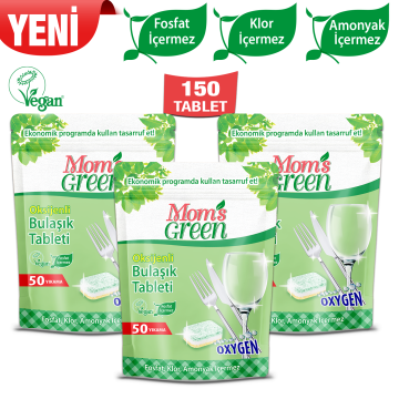 3'lü Set Oksijenli  Bulaşık Makinesi Tableti - 150 Tablet