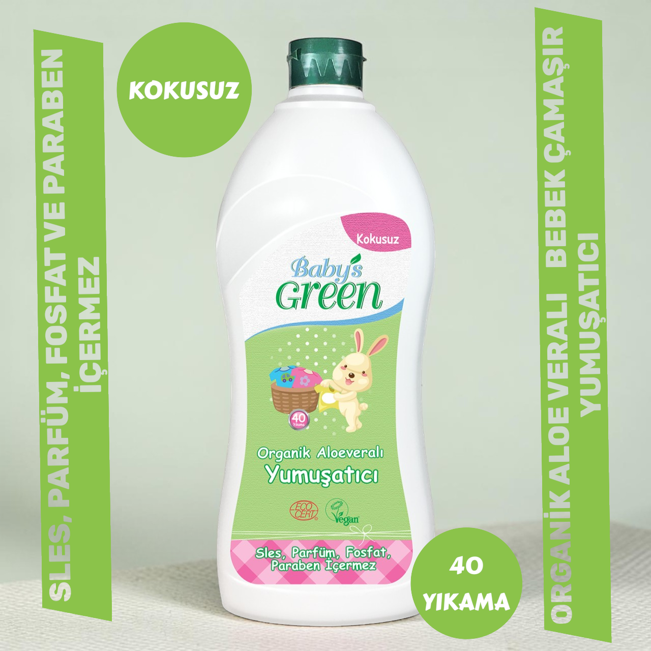 Organik Aloeveralı Bebek Çamaşır Yumuşatıcı 750 ml - 40 Yıkama