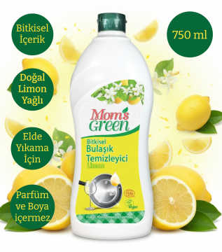 Mom's Green Bitkisel Elde Bulaşık Temizleyici Limonlu 750 ml - ECO