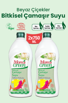 2'li Set Bitkisel Çamaşır Suyu Renkliler ve Beyazlar İçin Sabun Kokulu (750ml x 2 Adet)