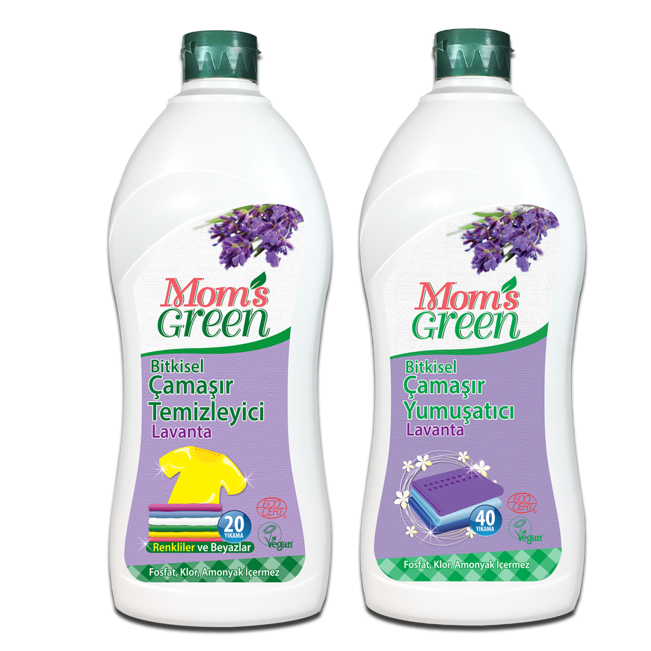2'li Set Bitkisel Çamaşır Temizleyici 20 Yıkama  + Yumuşatıcı 40 Yıkama - LAVANTA ECO