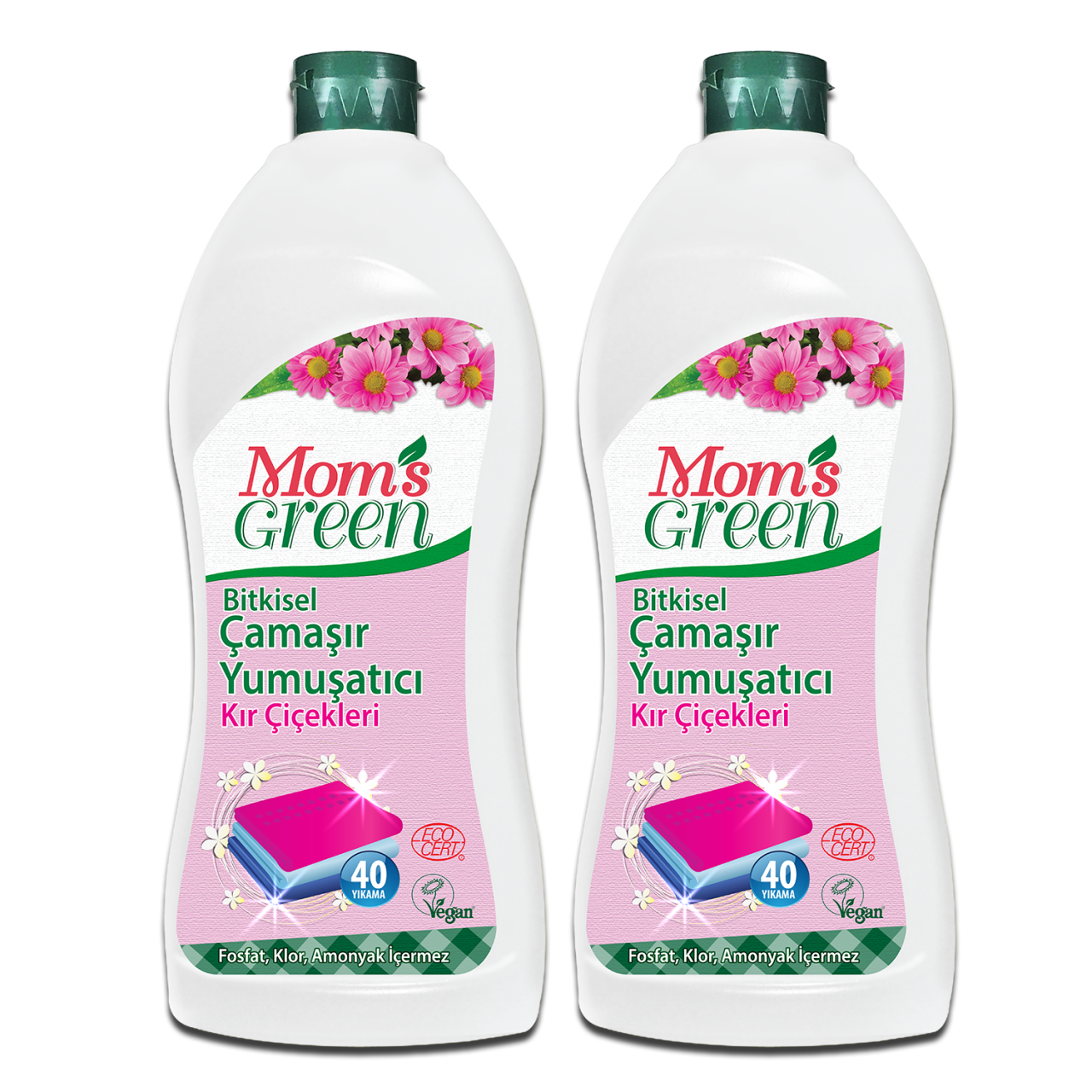 2'li Set Bitkisel Çamaşır Yumuşatıcı Kır Çiçekleri (750 ml x 2 Adet) 80 Yıkama