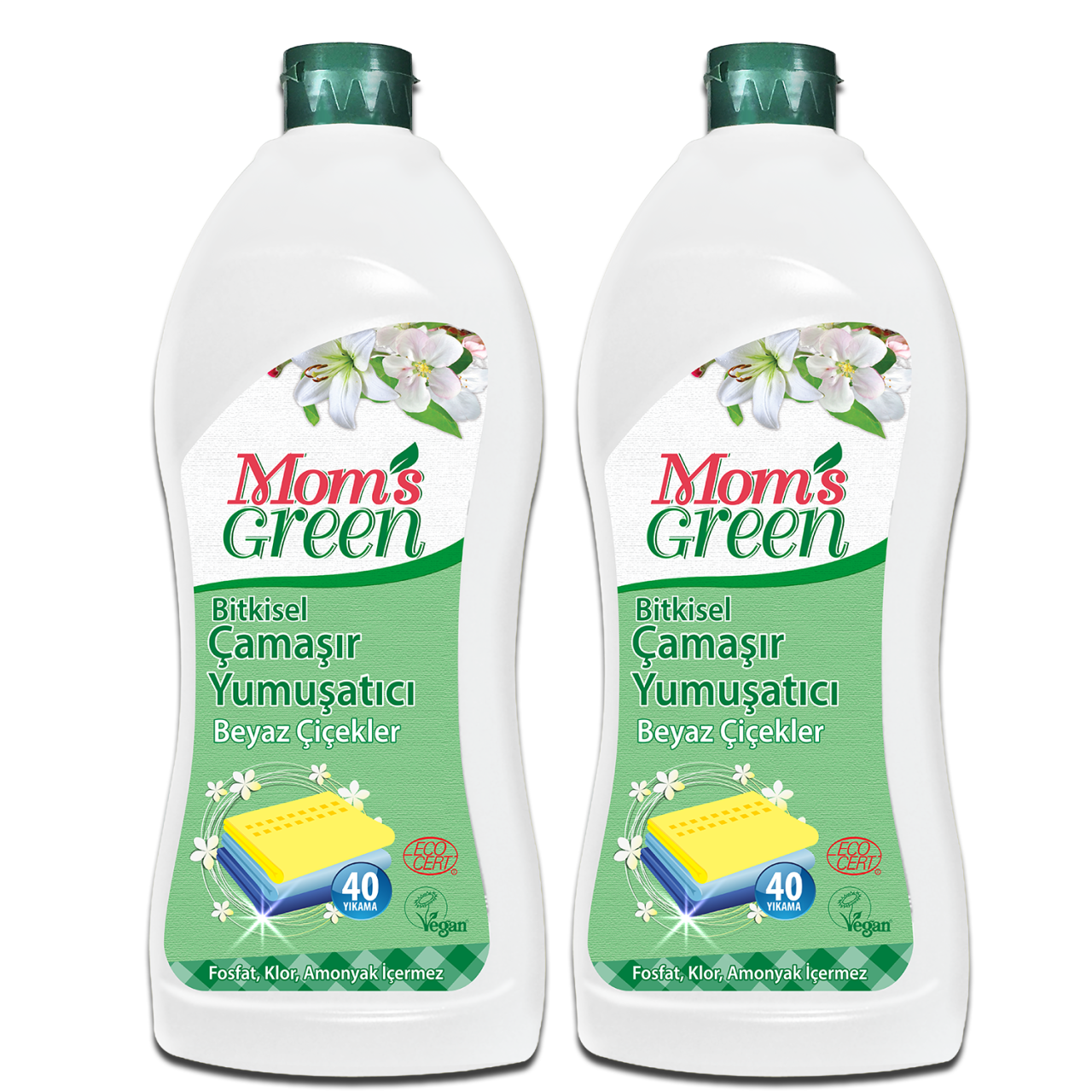 2'li Set Bitkisel Çamaşır Yumuşatıcı - BEYAZ ÇİÇEKLER ECO  80 YIKAMA ( 750 ml x 2 Adet)