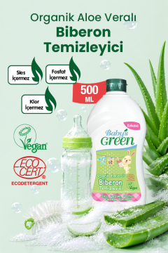 2'li Set  Organik Aloe Veralı Bebek Çamaşır Temizleyici 1,5 Litre ve Biberon Temizleyici 500 ml
