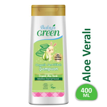 Organik Sertifikalı Aloeveralı Bebek Saç ve Vücut Şampuanı 400 ml