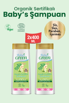 2' li set  Aloe veralı Bebek Saç ve Vücut Şampuanı 400 ml