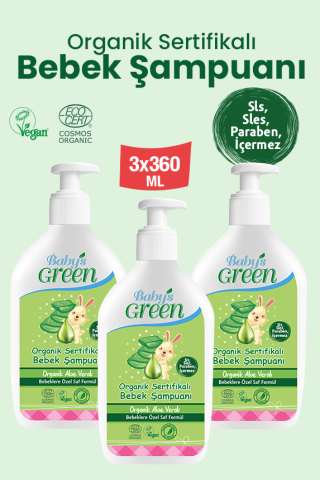 3 ' lü Bebek Saç ve Vücut Şampuanı  360 ml