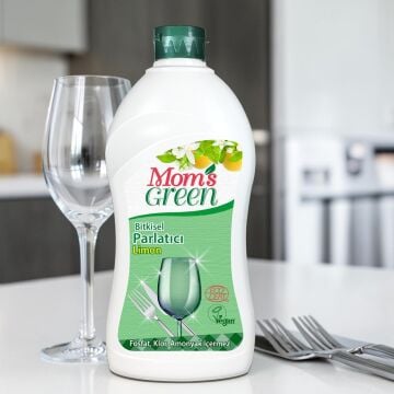 Mom's Green 2'li Set Bitkisel Limonlu Bulaşık Makinesi Parlatıcı (500 ml x 2 Adet) ECO