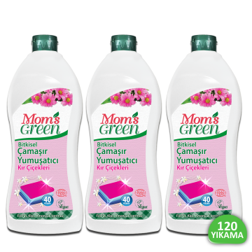 3'lü Set Bitkisel Çamaşır Yumuşatıcı KIR ÇİÇEKLERİ 750 ml ECO   - 120 YIKAMA