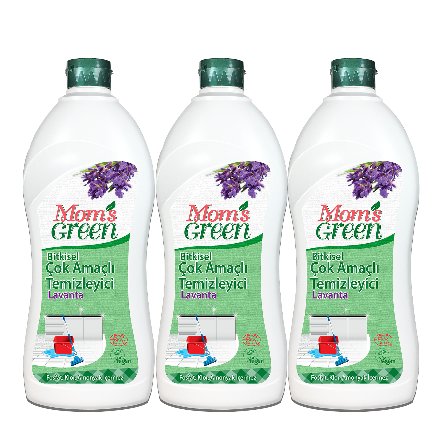 3'lü Set Bitkisel Çok Amaçlı Temizleyici 750 ml - LAVANTA ECO