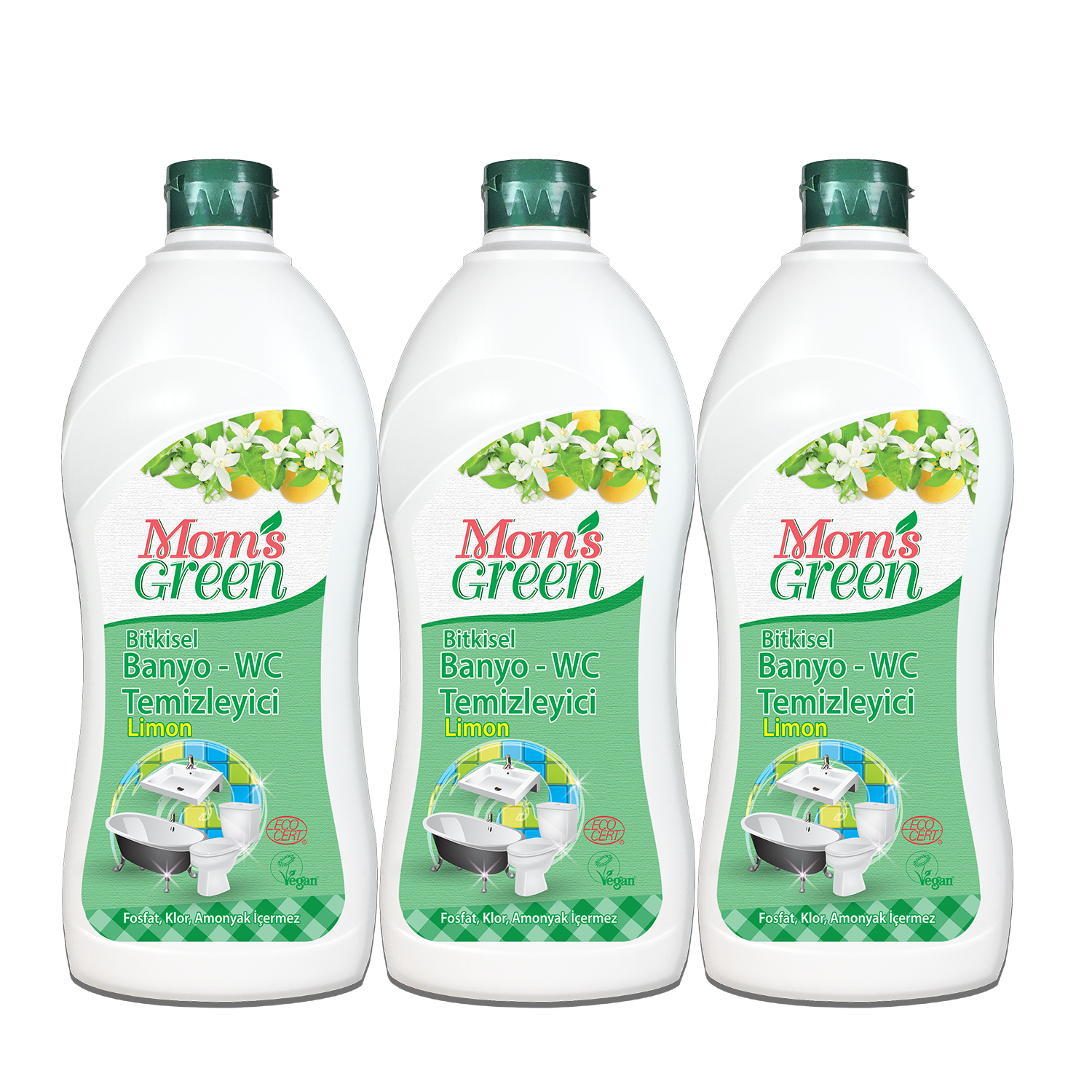 3'lü Set Bitkisel Banyo Temizleyici LİMON ECO ( 750 ml x 3 Adet )