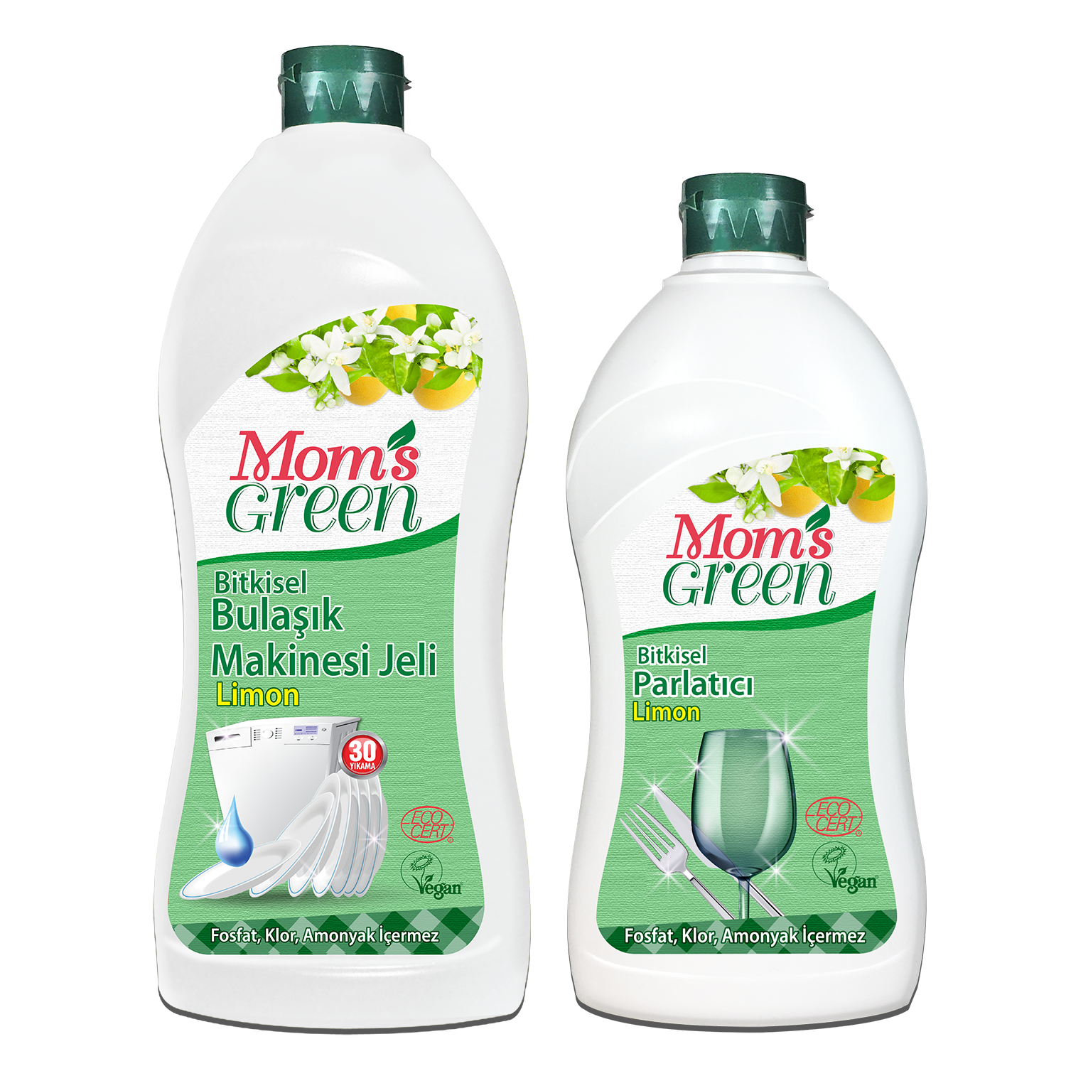 Limonlu Bitkisel Bulaşık Makinesi Jeli 750 ml ve Limonlu Parlatıcı  ECO