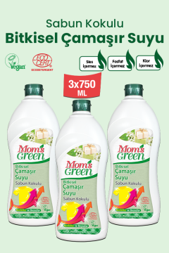 3'lü Set Sabun Kokulu Bitkisel Çamaşır Suyu (750 ml x 3 Adet)