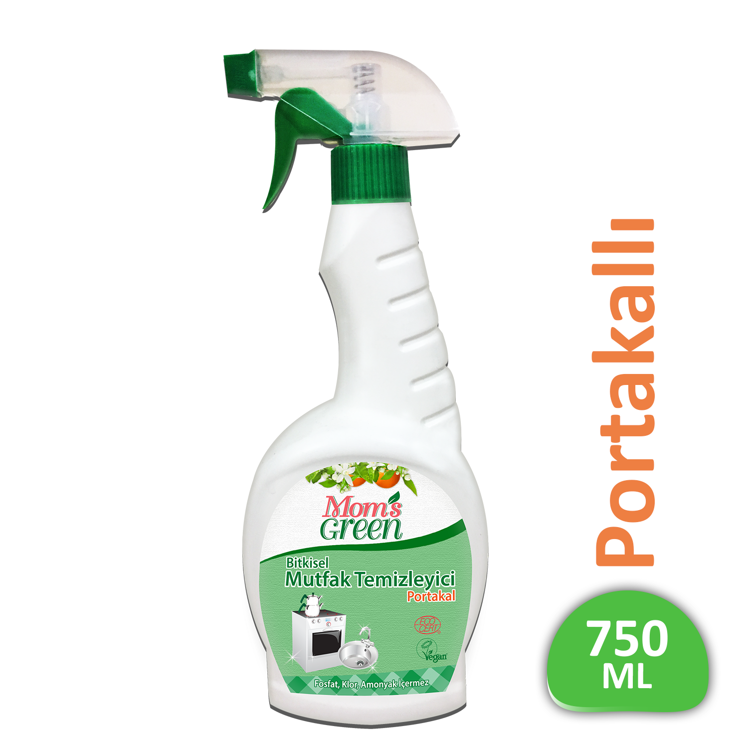 Bitkisel Mutfak Temizleyici Sprey Portakal  ECO 750 ml