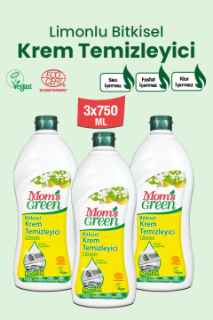 3'lü Set Limonlu Bitkisel Krem Temizleyici Mutfak (750 ml x 3 Adet)
