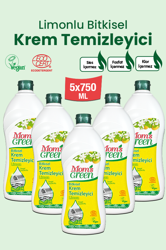 5'li Set  Krem Temizleyici Mutfak (750 ml x 5 Adet)