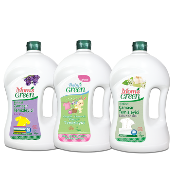 3'lü Set Bitkisel Çamaşır Temizleyici  Lavanta - Bebek Çamaşır Temizleyici - Sabun Kokulu -Çamaşır Temizleyici ECO 120 Yıkama