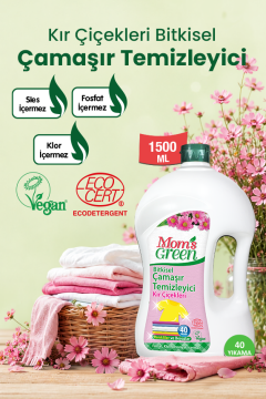 2'li Set Kır Çiçekleri Bitkisel Çamaşır Temizleyici  1,5 Litre ve Leke Çıkarıcı Sprey 750 ml HEDİYE ECO
