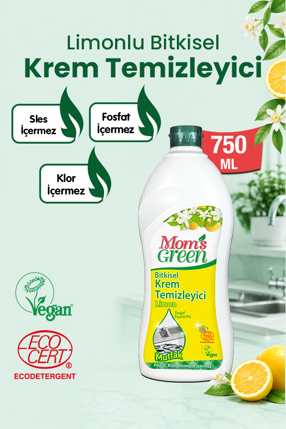 3'lü Set Oksijenli Bulaşık Tableti - Limonlu Mutfak Krem Temizleyici ve Mutfak Sprey 750 ml