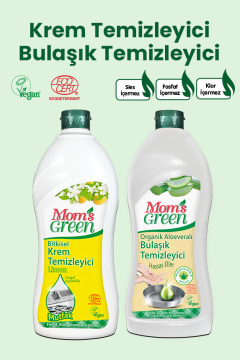 2'li Set Organik Aloeveralı Bulaşık Temizleyici 750 ml ve Limonlu Krem Temizleyici 750 ml