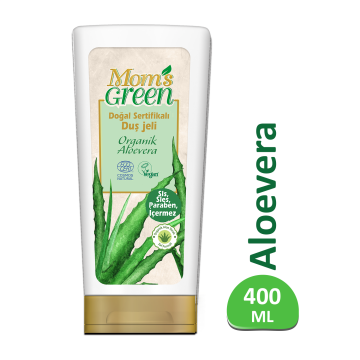 Mom's Green Doğal Sertifikalı Duş Jeli Organik Aloeveralı 400 ml EcoCosmos
