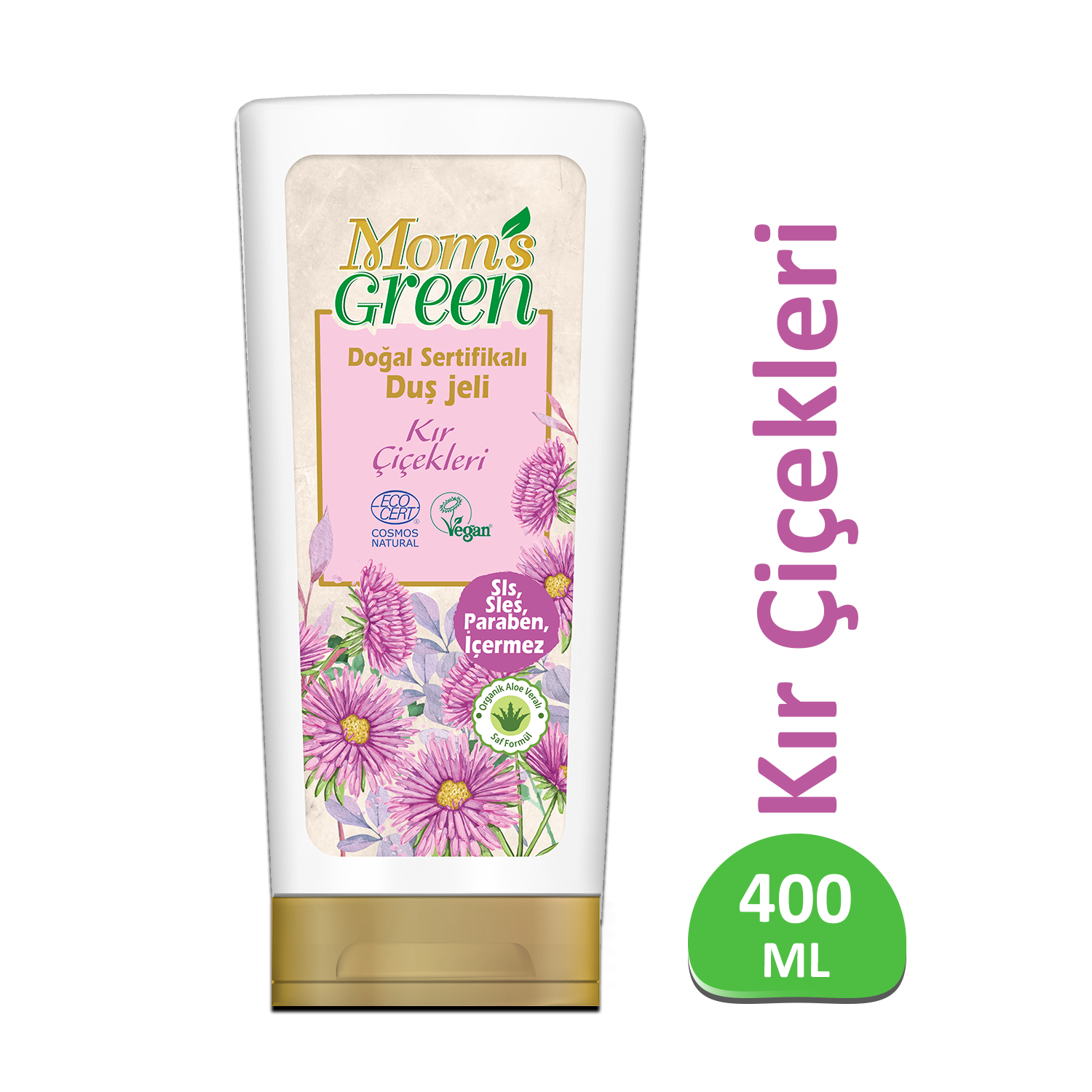 Mom's Green Doğal Sertifikalı Duş Jeli - Kır Çiçekleri 400 ml EcoCosmos
