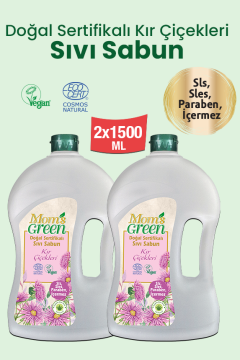 2'li Set Kır Çiçekleri Doğal Sertifikalı Sıvı Sabun   (1,5 Litre x 2 Adet)