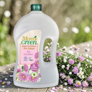 Mom's Green 2'li Set Doğal Sertifikalı Sıvı Sabun Kır Çiçekleri  (1500 ml x 2 Adet) EcoCosmos