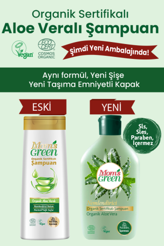 Mom's Green Organik Aloeveralı Şampuan 360 ml EcoCosmos