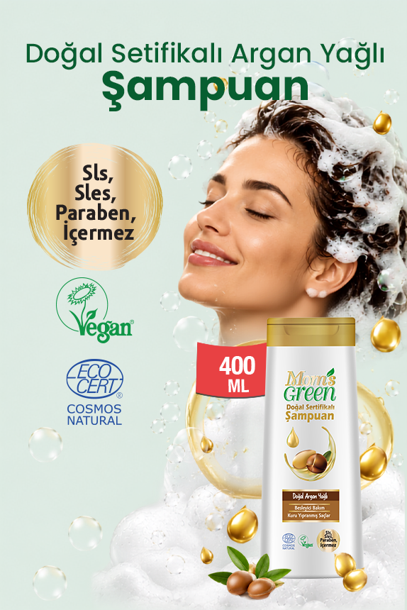 2'li Set Organik Aloeveralı Sıvı Sabun 1.5 Litre ve Doğal Argan Yağlı Şampuan 400 ml