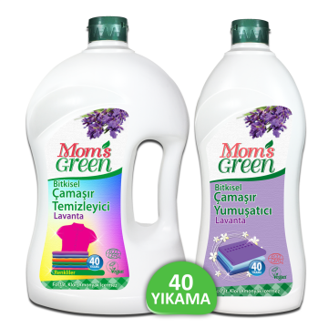 2'li Set Bitkisel Çamaşır Temizleyici Renkliler İçin Lavanta 1,5 Litre ve Bitkisel Çamaşır Yumuşatıcı Lavanta 750 ml