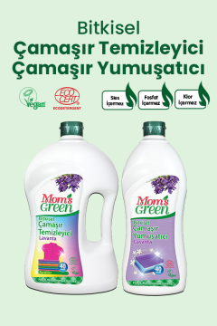 2'li Set Bitkisel Çamaşır Temizleyici Renkliler İçin Lavanta 1,5 Litre ve Bitkisel Çamaşır Yumuşatıcı Lavanta 750 ml