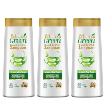 3'lü Set Mom's Green Organik Aloeveralı Şampuan EcoCosmos (400 ml x 3 Adet)