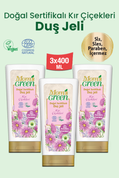 3 ' Lü Set Duş Jeli Kır Çiçekleri Doğal Sertifikalı   400 ml