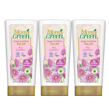 3'lü Set Mom's Green Doğal Sertifikalı Duş Jeli - Kır Çiçekleri EcoCosmos (400 ml x 3 Adet)