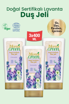 Lavantalı Doğal Sertifikalı Duş Jeli  (400 ml x 3 Adet)