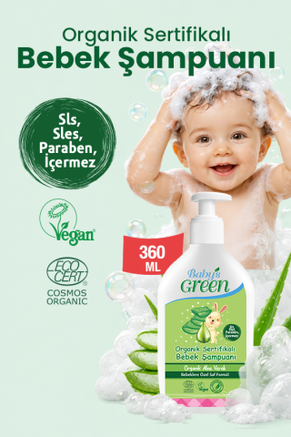 2'li Set Organik Aloeveralı Bebek Çamaşır Temizleyici 1,5 Litre ve Organik Bebek Şampuanı 360  ml