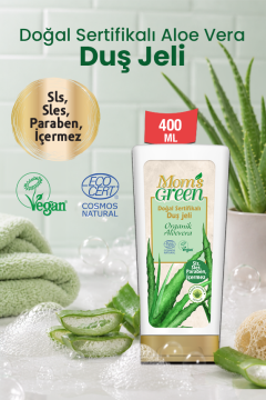 3'lü Set Organik Aloeveralı Doğal Sertifikalı Duş Jeli (400 ml x 3 Adet)