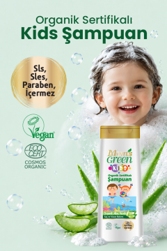 Organik Aloeveralı Kids Çocuk Saç ve Vücut Şampuanı 400 ml