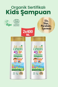 2 ' li Set Organik Aloeveralı Kids Çocuk Saç ve Vücut Şampuanı 400 ml
