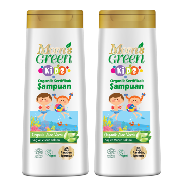 2'li Set Mom's Green Kids Organik Aloeveralı Çocuk Şampuanı (400 ml x 2 Adet) EcoCosmos