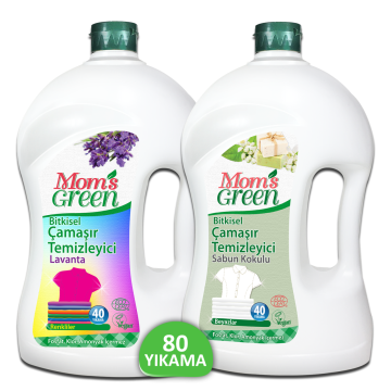2'li Set Bitkisel Çamaşır Temizleyici RENKLİLER + Çamaşır Temizleyici BEYAZLAR  Sabun Kokulu 80 yıkama  ECO