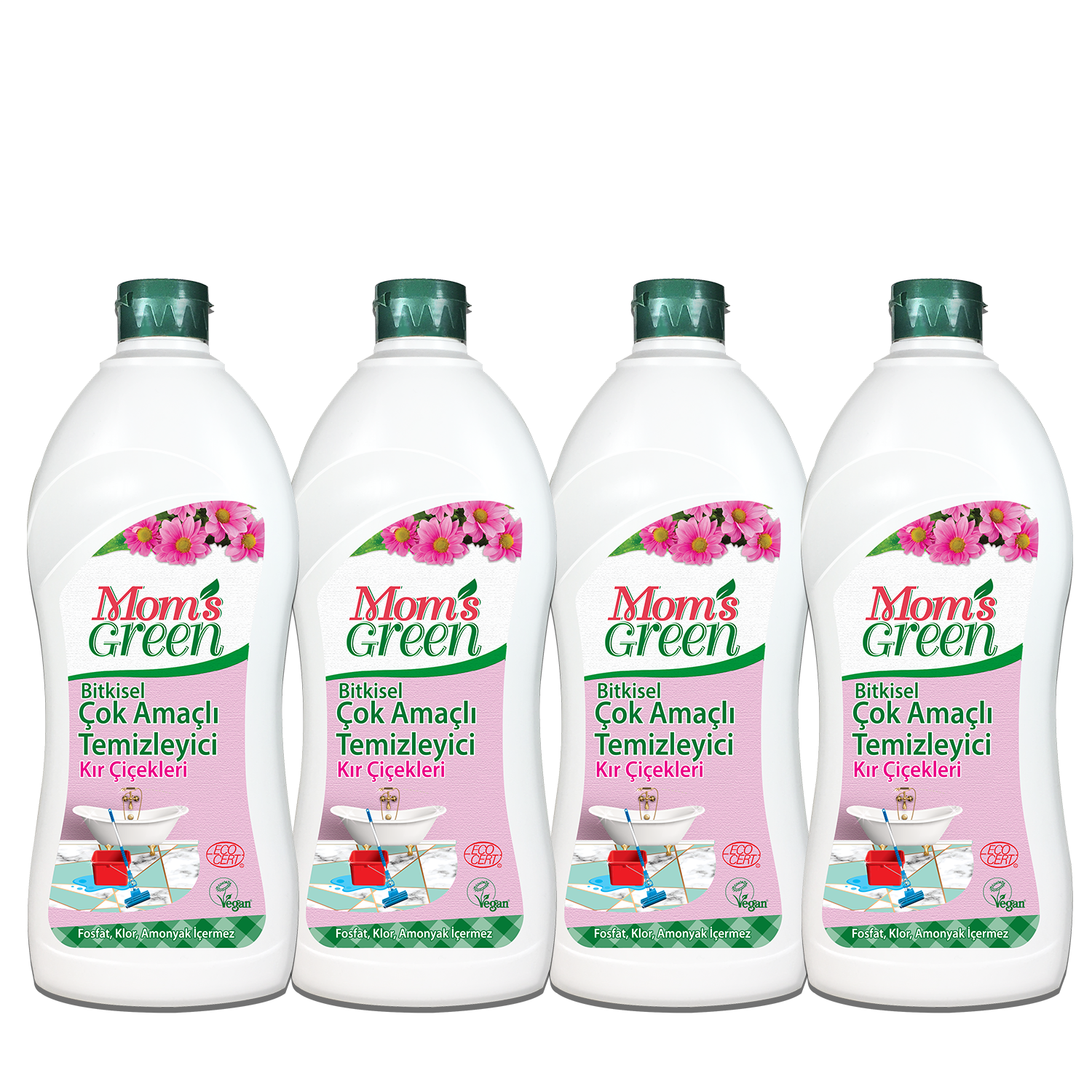 4'lü Set Bitkisel Çok Amaçlı Temizleyici - KIR ÇİÇEKLERİ ECO