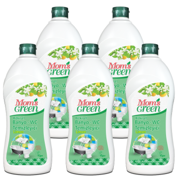 5'li Set Limonlu Bitkisel Banyo WC Temizleyici  (750 ml x 5 Adet)